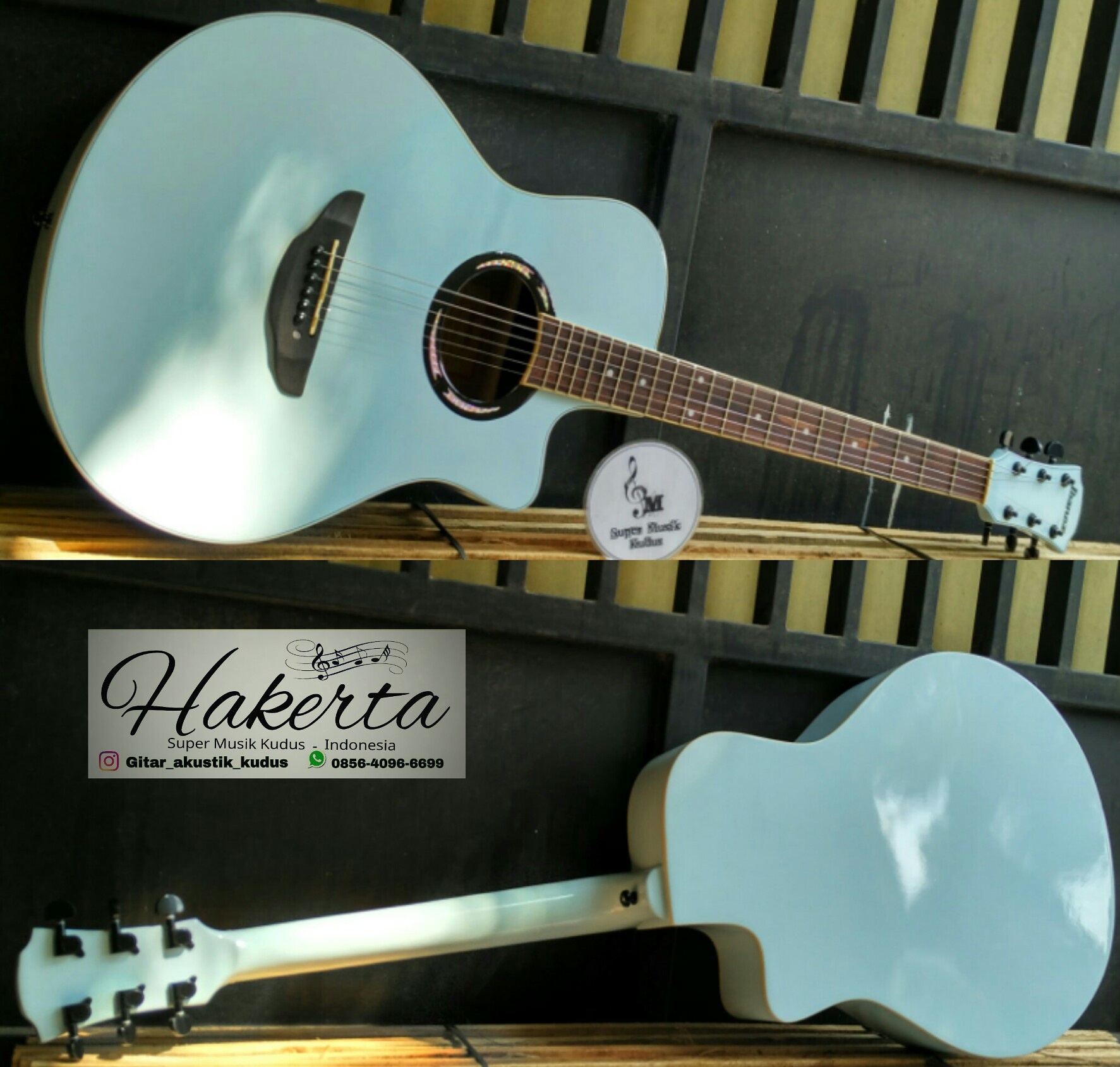 Detail Gitar Warna Biru Nomer 56