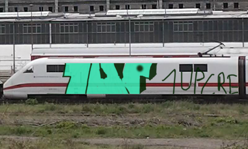 Detail 1up Graffiti Train Nomer 14