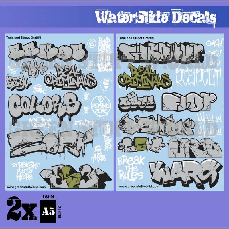 Detail 28mm Graffiti Decals Nomer 9