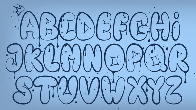 Detail 3d Graffiti Alphabet Bubble Nomer 42