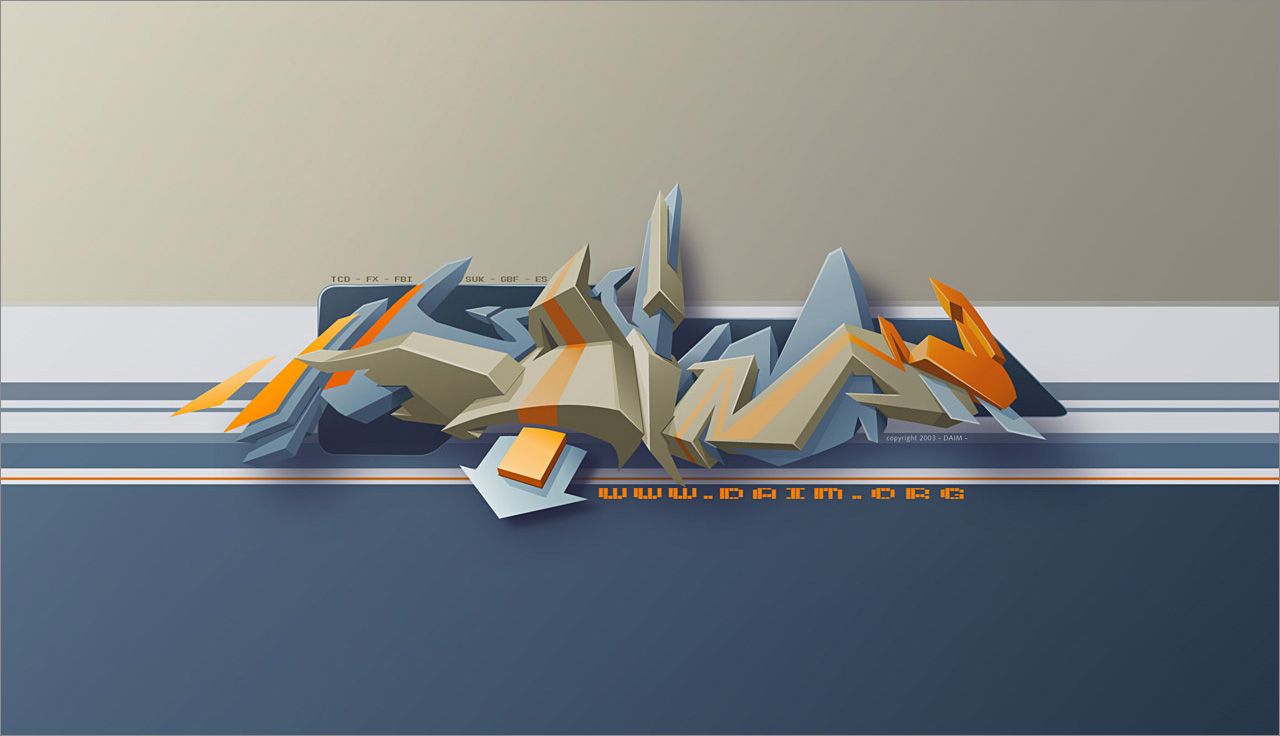 Detail 3d Graffiti Design Nomer 24