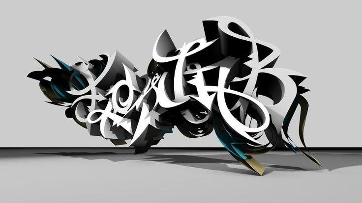 Detail 3d Graffiti Design Nomer 6