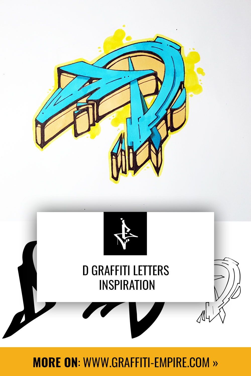 Detail 3d Graffiti Letter D Nomer 13