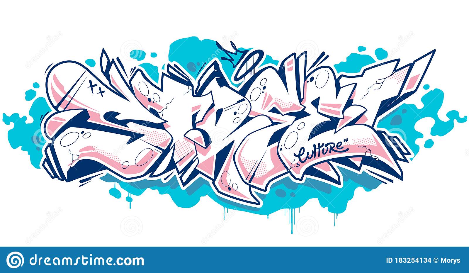 Detail 3d Graffiti Letter D Nomer 30