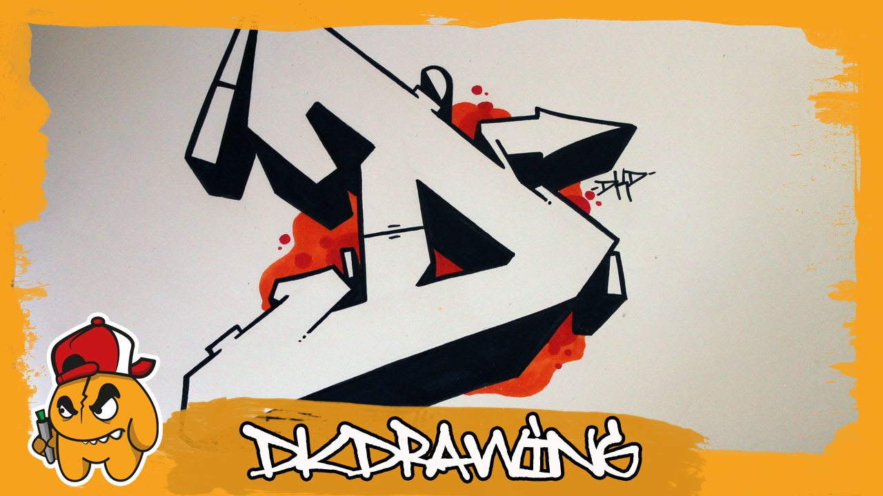 Detail 3d Graffiti Letter D Nomer 5