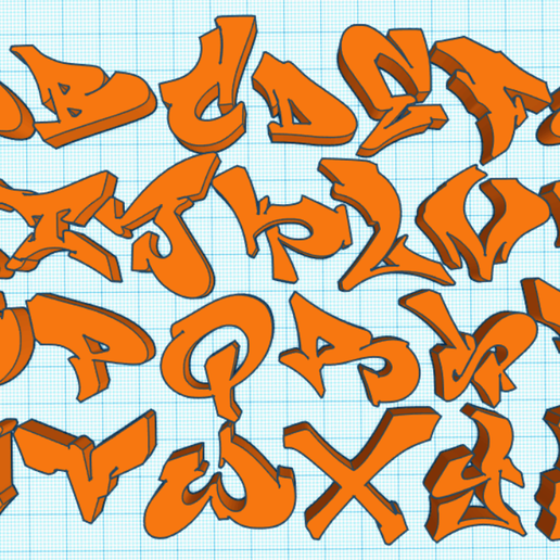 Detail 3d Graffiti Letter F Nomer 21
