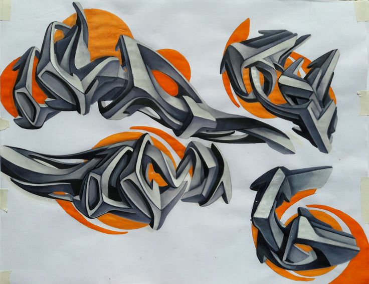 Detail 3d Graffiti Sketch Nomer 14