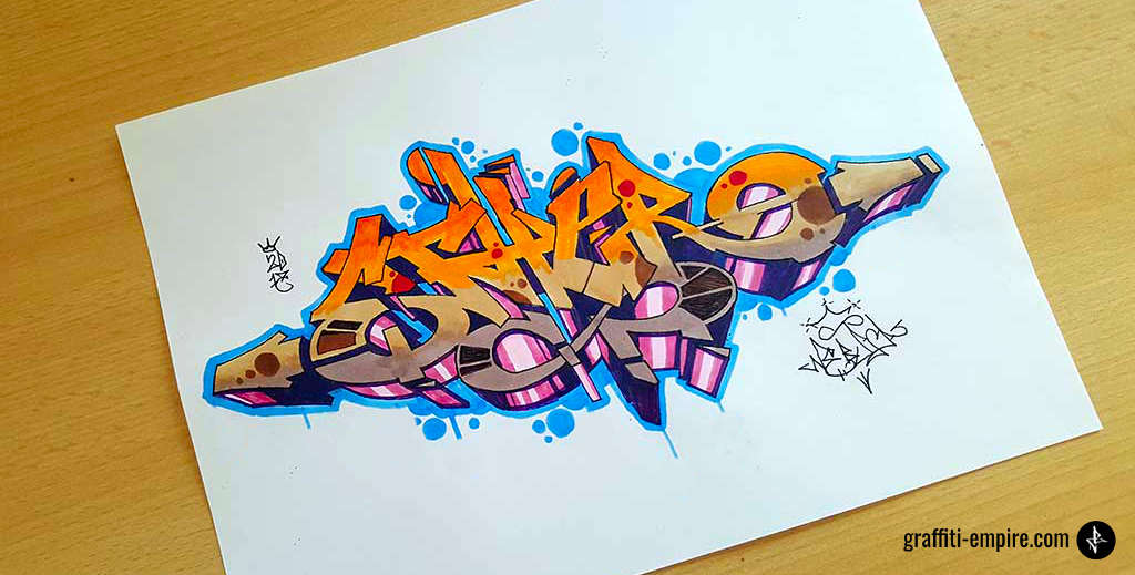 Detail 3d Graffiti Sketch Nomer 15