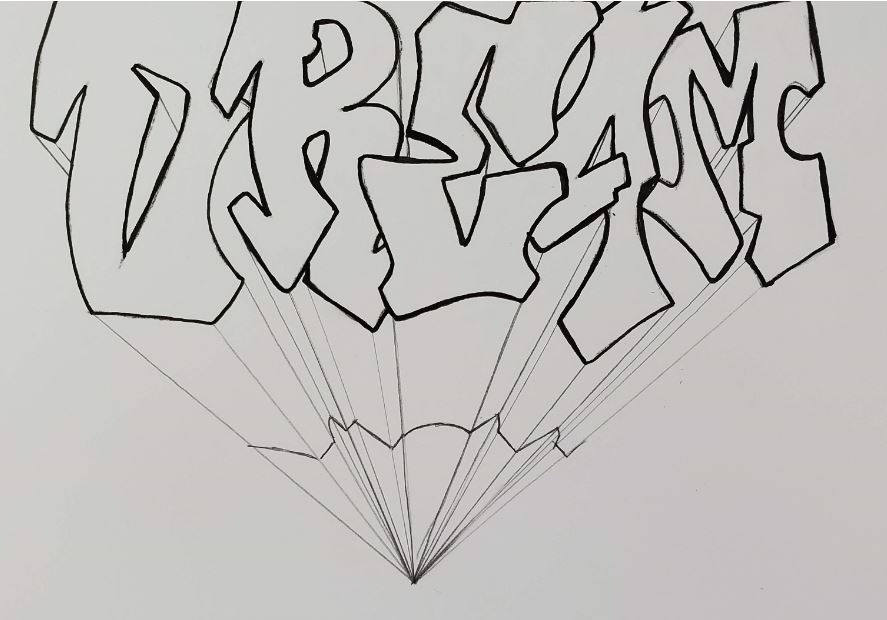 Detail 3d Graffiti Sketch Nomer 34