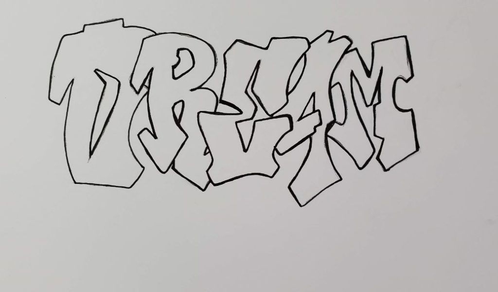 Detail 3d Graffiti Sketch Nomer 47