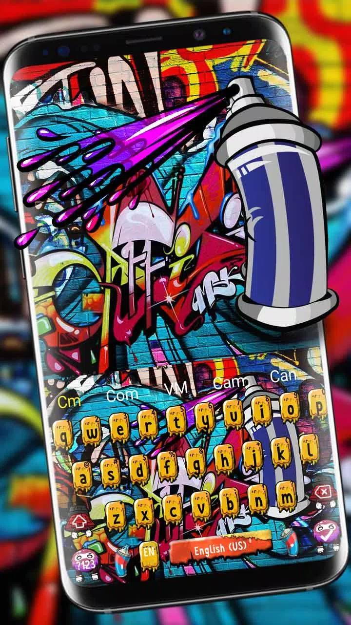 Detail 3d Street Art Graffiti Keyboard Theme Nomer 2