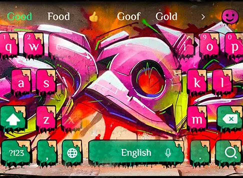 Detail 3d Street Art Graffiti Keyboard Theme Nomer 12