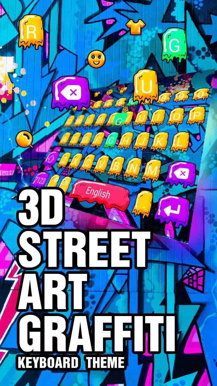 Detail 3d Street Art Graffiti Keyboard Theme Nomer 14