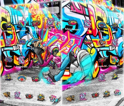 Detail 3d Street Art Graffiti Keyboard Theme Nomer 19