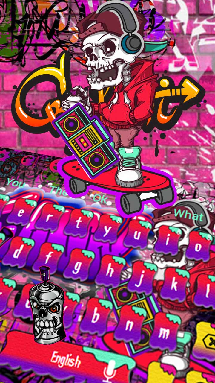 Detail 3d Street Art Graffiti Keyboard Theme Nomer 24