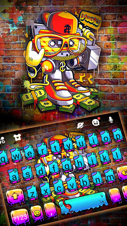 Detail 3d Street Art Graffiti Keyboard Theme Nomer 25