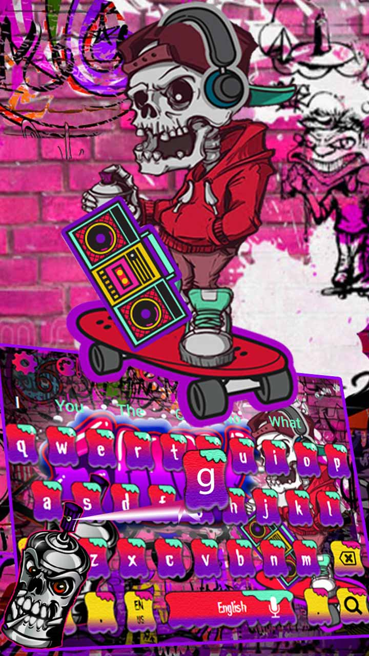 Detail 3d Street Art Graffiti Keyboard Theme Nomer 26