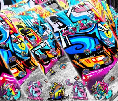 Detail 3d Street Art Graffiti Keyboard Theme Nomer 30