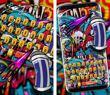 Detail 3d Street Art Graffiti Keyboard Theme Nomer 4