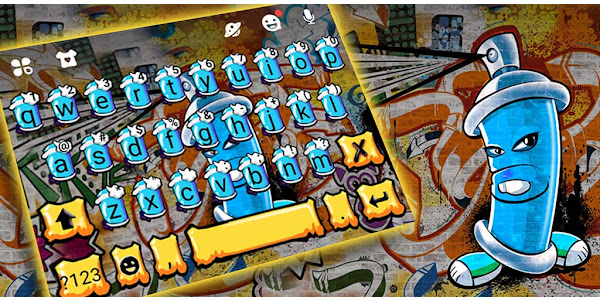 Detail 3d Street Art Graffiti Keyboard Theme Nomer 43