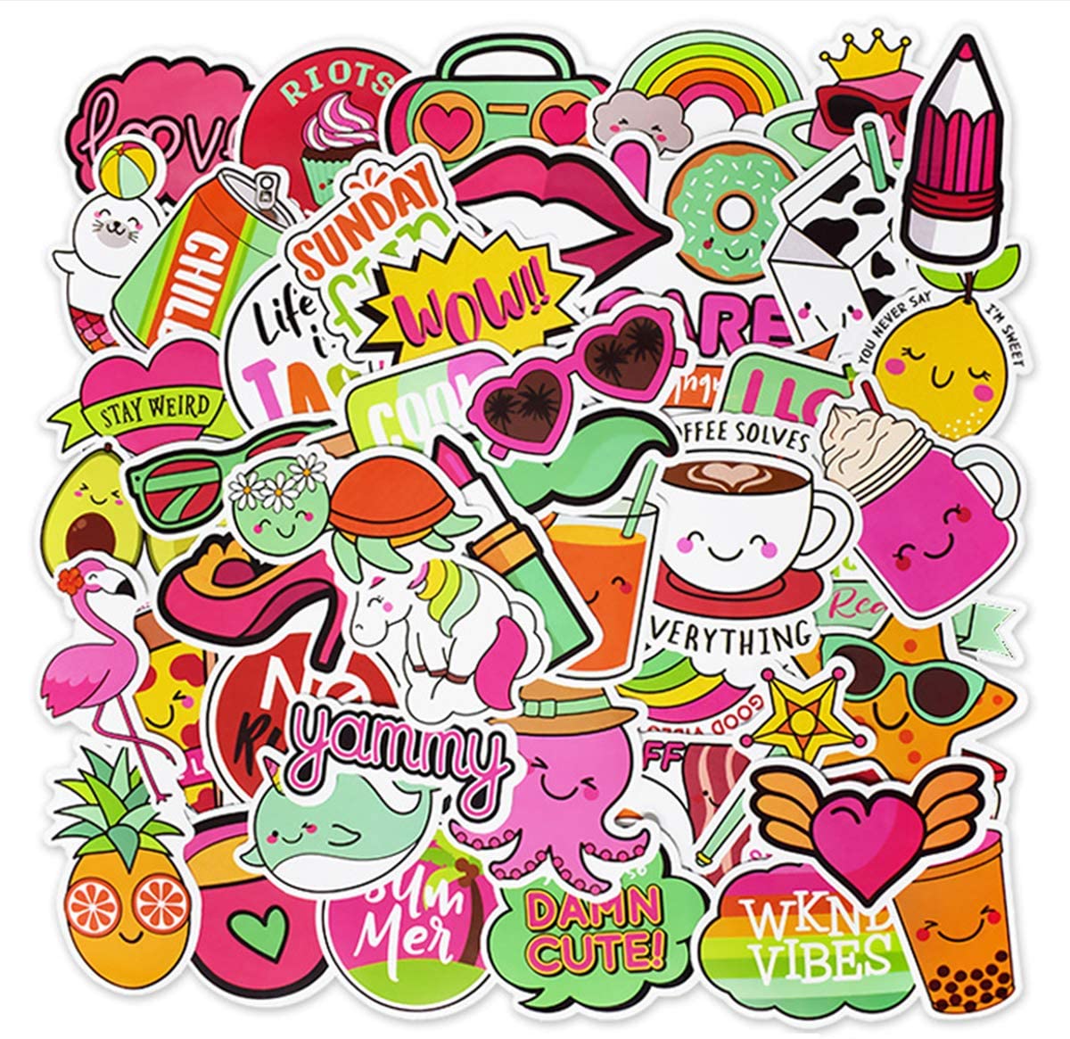 Detail 50 Pcs Colorful Random Sticker Mixed Graffiti Wallpaper Nomer 14