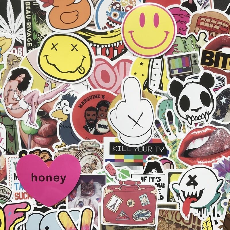 Detail 50 Pcs Colorful Random Sticker Mixed Graffiti Wallpaper Nomer 15