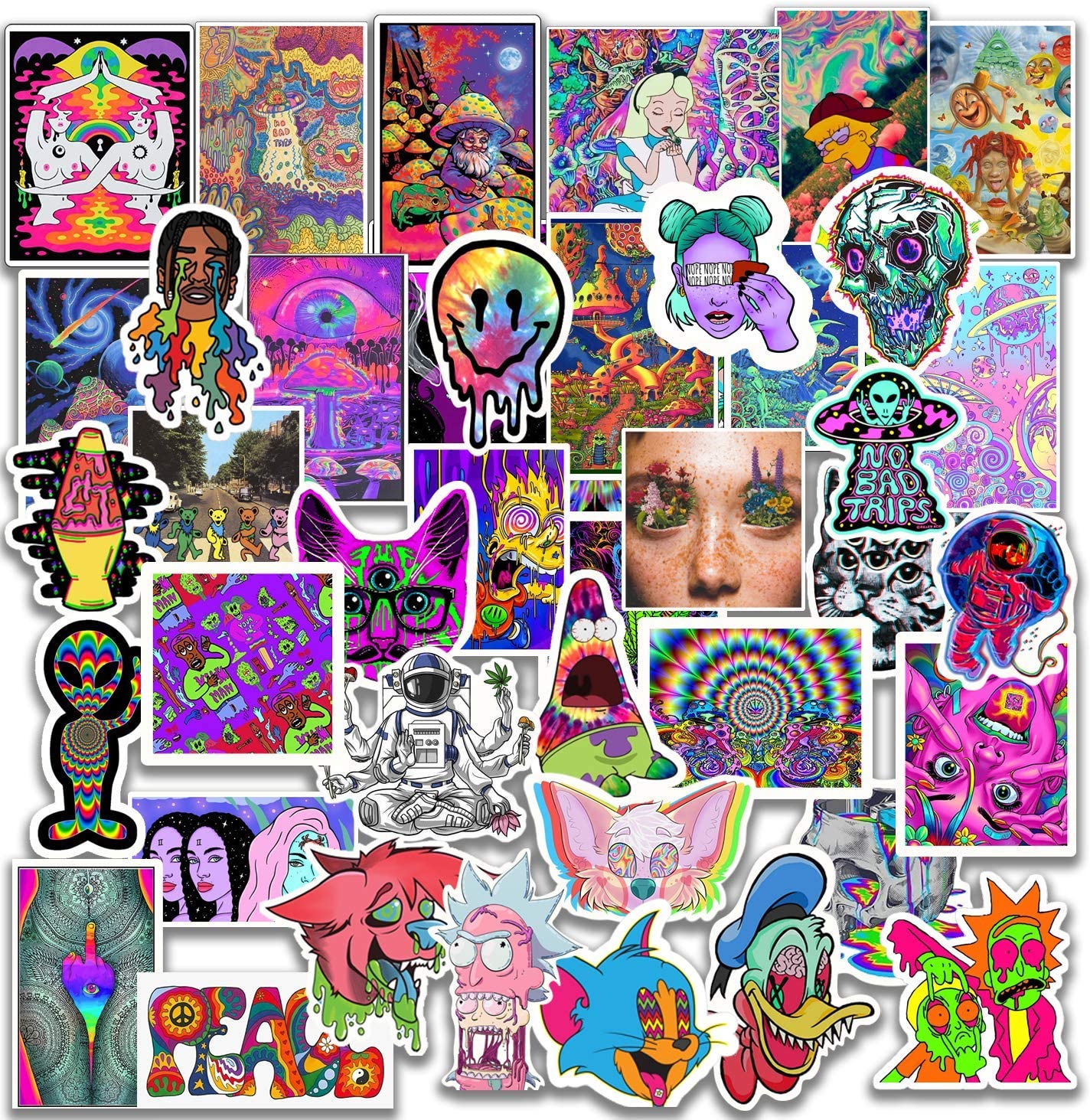 Detail 50pcs Colorful Random Sticker Mixed Graffiti Nomer 16