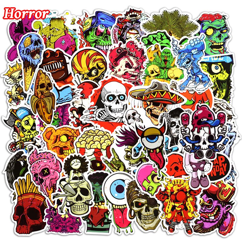 Detail 50pcs Colorful Random Sticker Mixed Graffiti Nomer 56