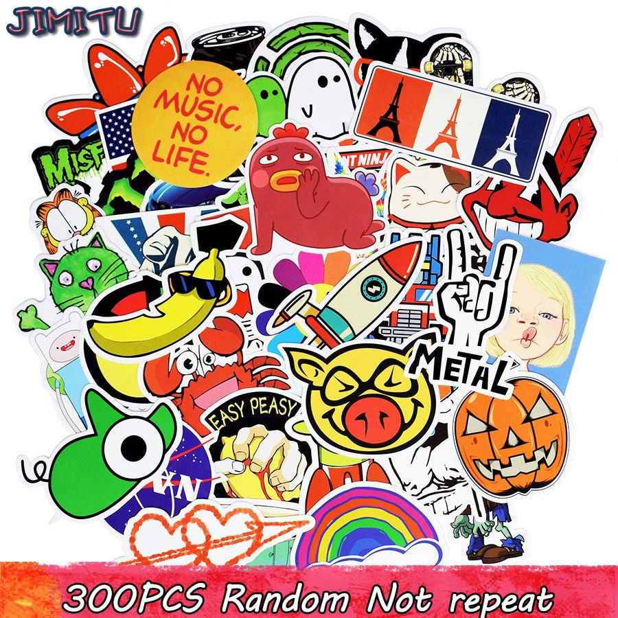 Detail 50pcs Colorful Random Sticker Mixed Graffiti Walpaper Nomer 54