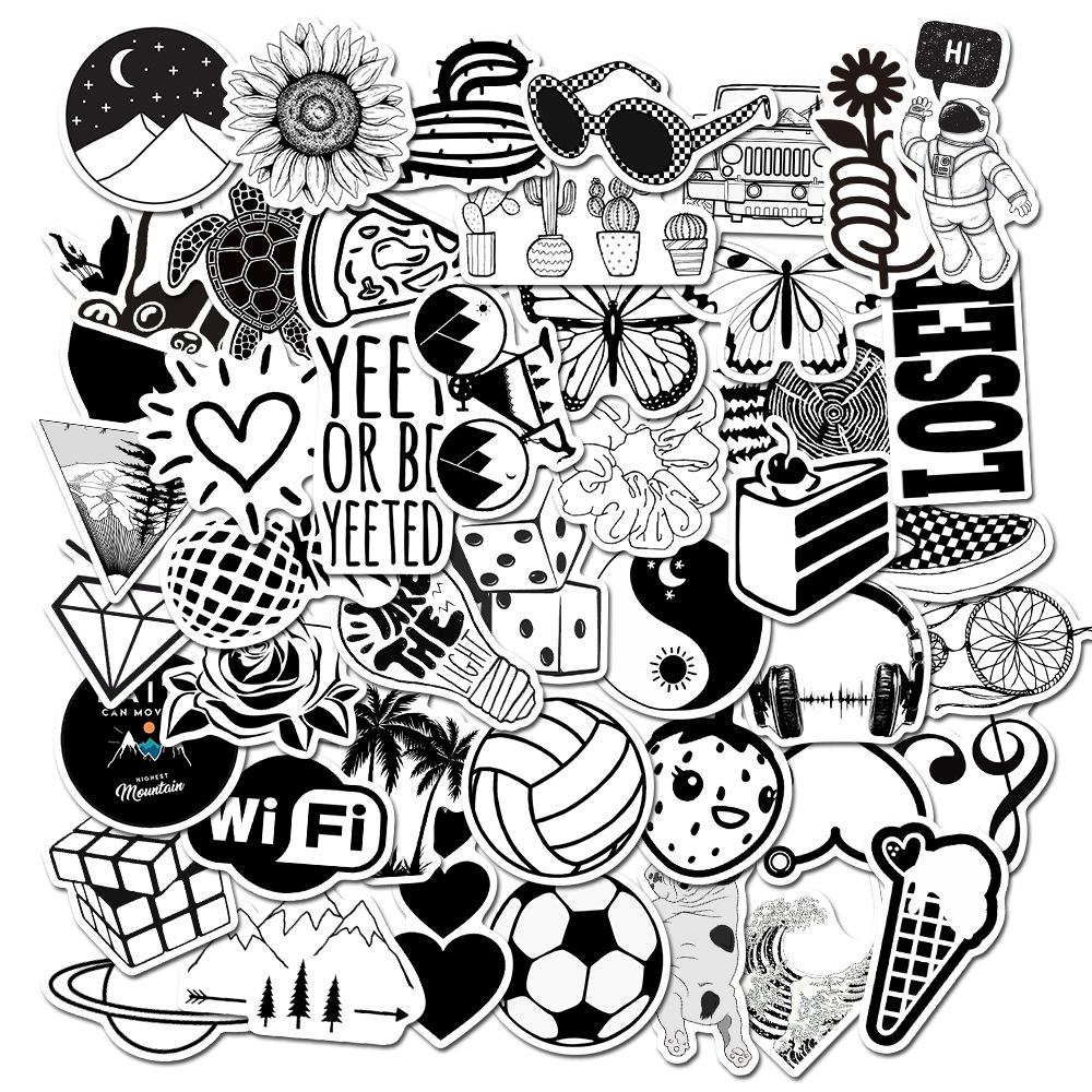 Detail 50pcs Colorful Random Sticker Mixed Graffiti Walpaper Nomer 8