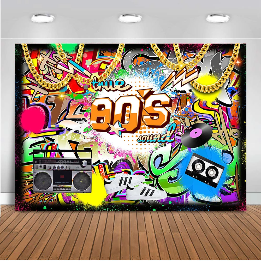 Detail 80s Graffiti Backdrop Nomer 6