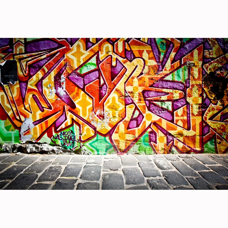 Detail 80s Graffiti Backdrop Nomer 53