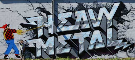 Detail A Graffiti Metal Nomer 6