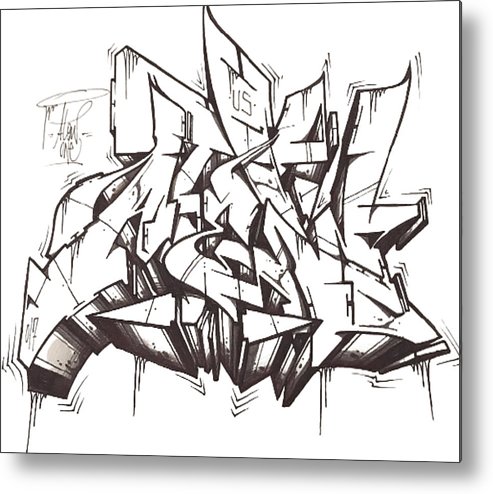 Detail A Graffiti Metal Nomer 55