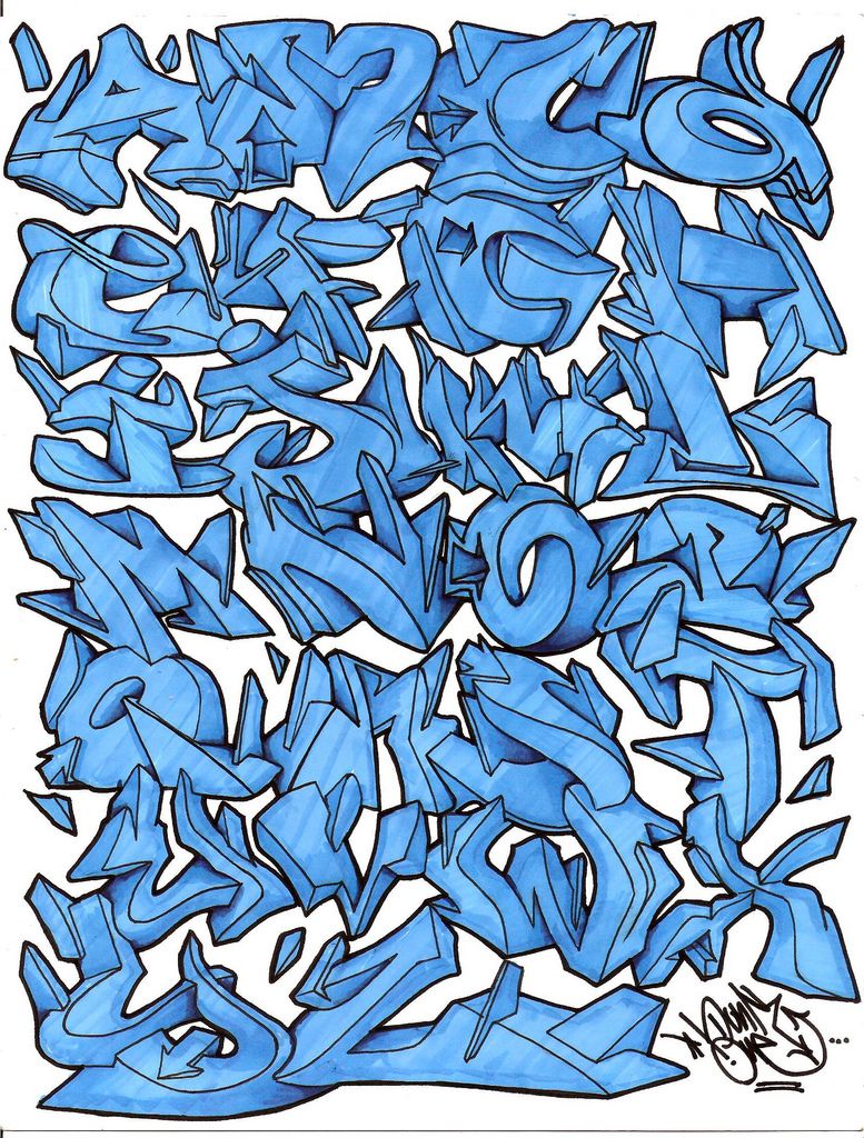 Detail Abc Graffiti 3d Nomer 4