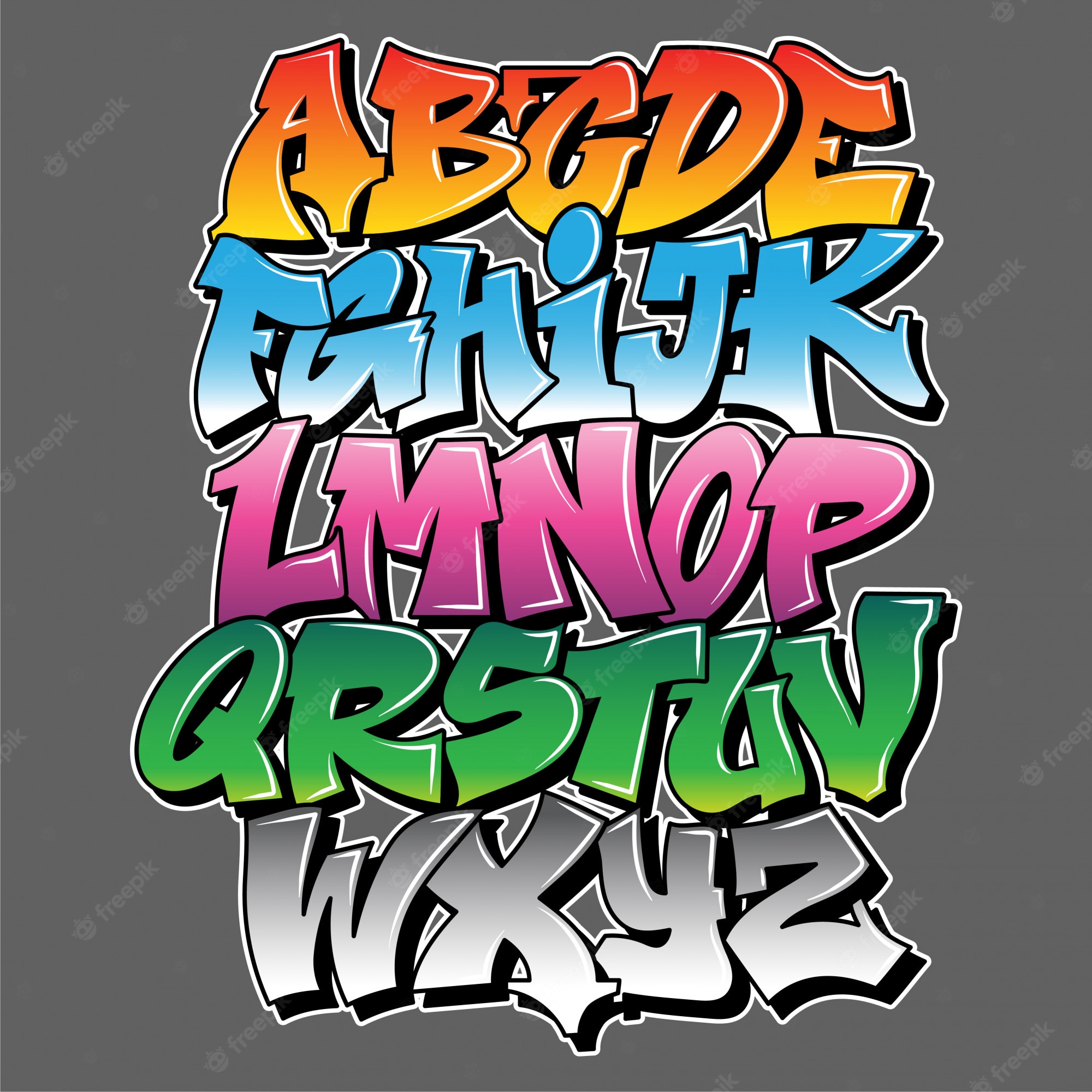 Detail Abjad Graffiti 3d Keren Nomer 12