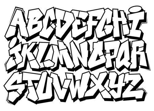 Detail Abjad Graffiti Bubble 3d Nomer 18