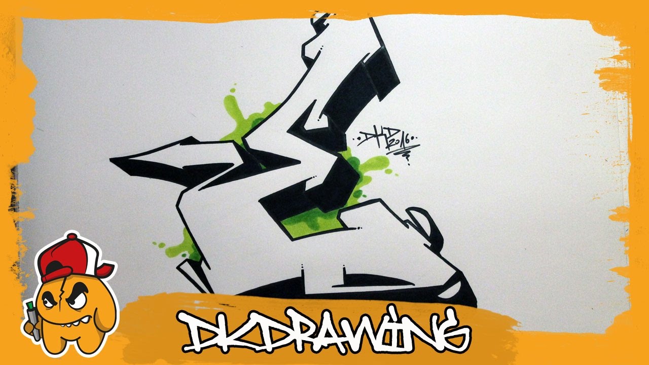 Detail Abjad Graffiti E Nomer 11