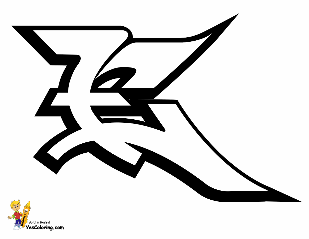 Detail Abjad Graffiti E Nomer 5