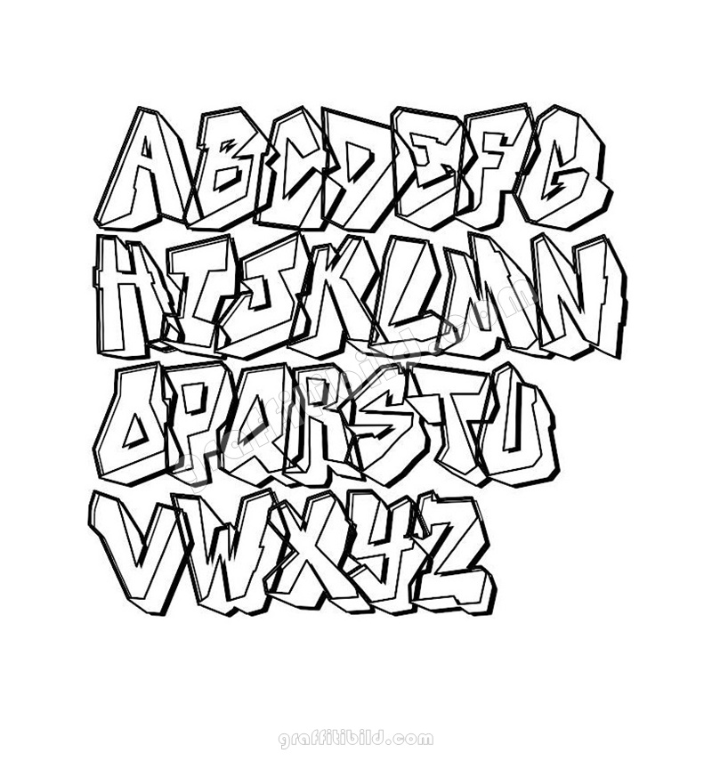 Detail Abjad Graffiti Keren A Z Nomer 28