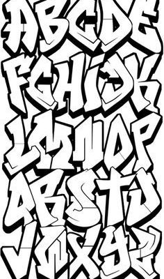 Detail Abjad Graffiti Simple Nomer 18