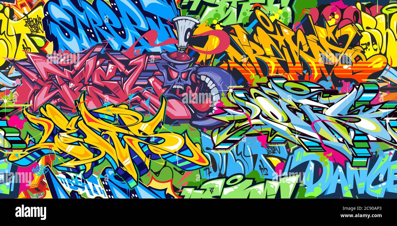 Detail Abstract Graffiti Nomer 22