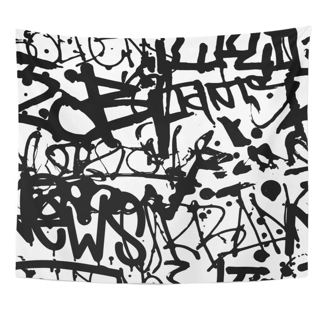 Detail Abstrak Graffiti Hitam Putih Nomer 18