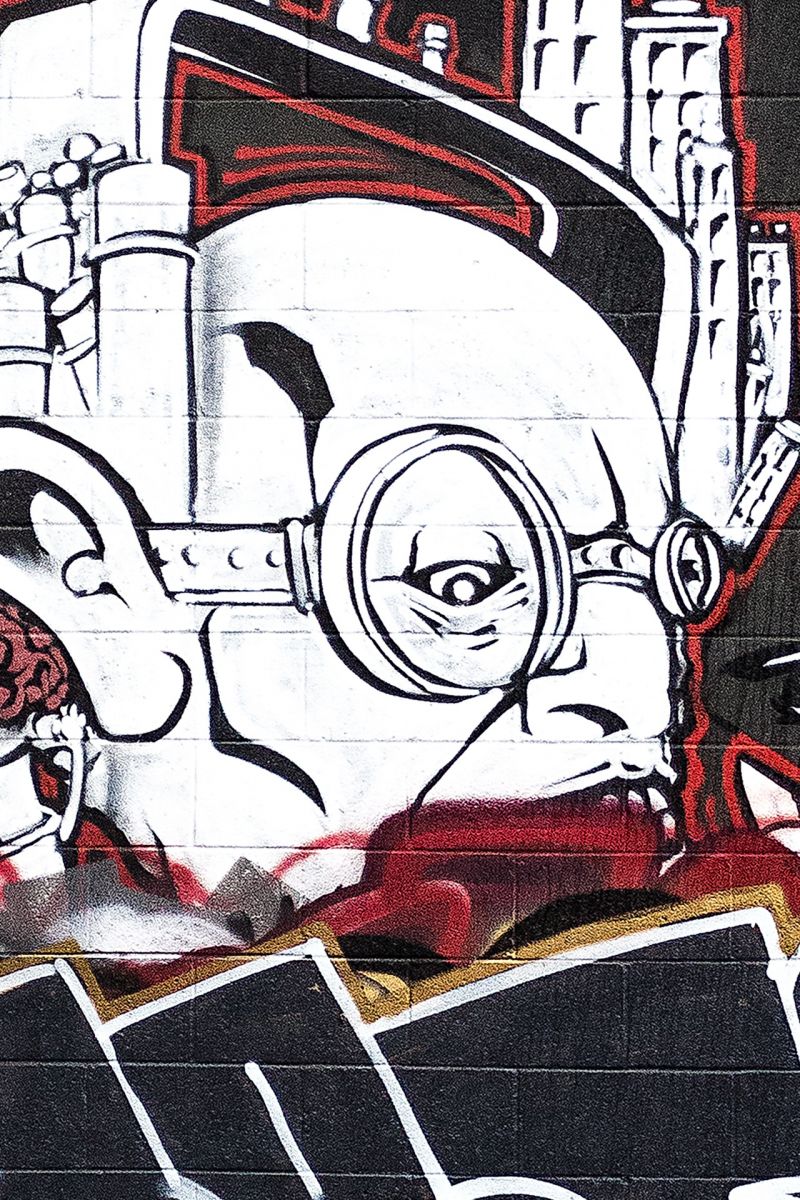 Detail Abstrak Graffiti Hitam Putih Nomer 20