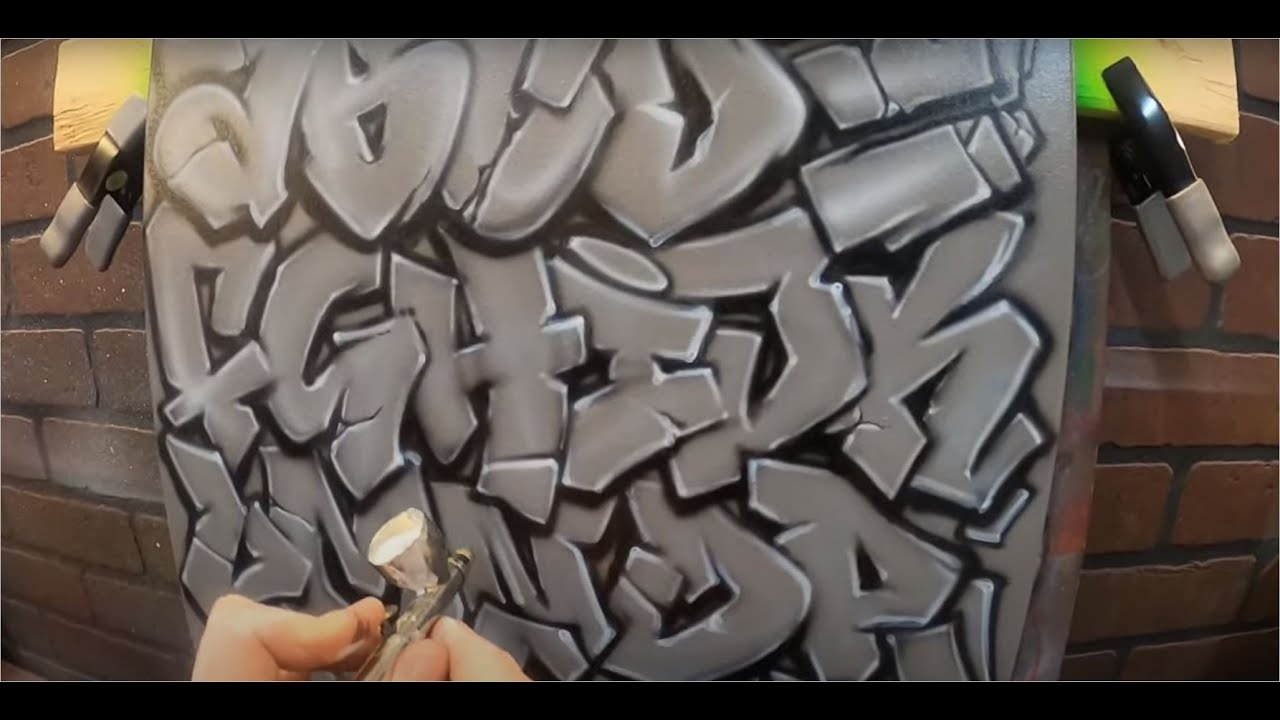 Detail Airbrush Graffiti Alfabet Color Nomer 27