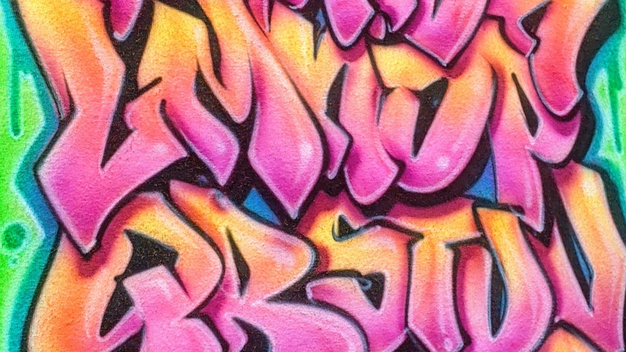 Detail Airbrush Graffiti Alfabet Color Nomer 52