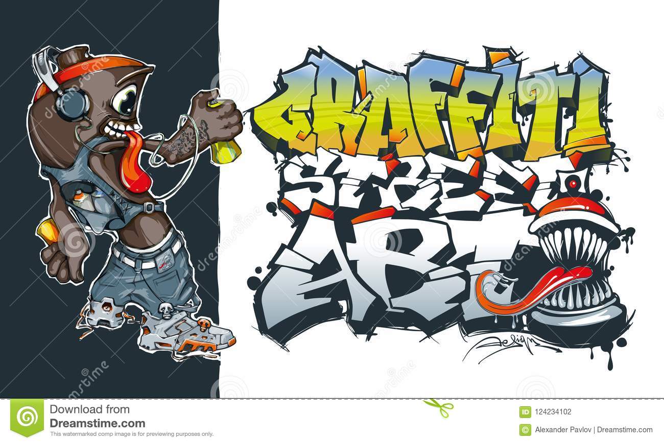 Detail Airbrush Graffiti Art Nomer 19