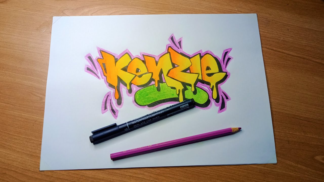 Detail Alat Untuk Menggambar Graffiti Di Kertas Nomer 55