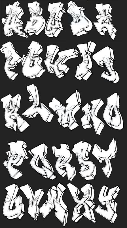 Detail Alfabet Graffiti 3d Nomer 6