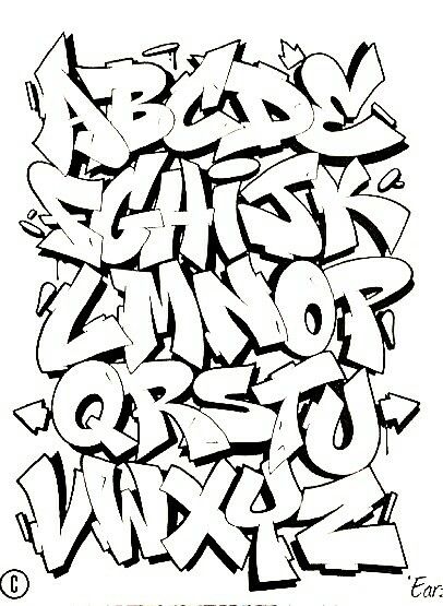 Detail Alfabet Graffiti Pinterest Nomer 9
